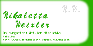 nikoletta weixler business card